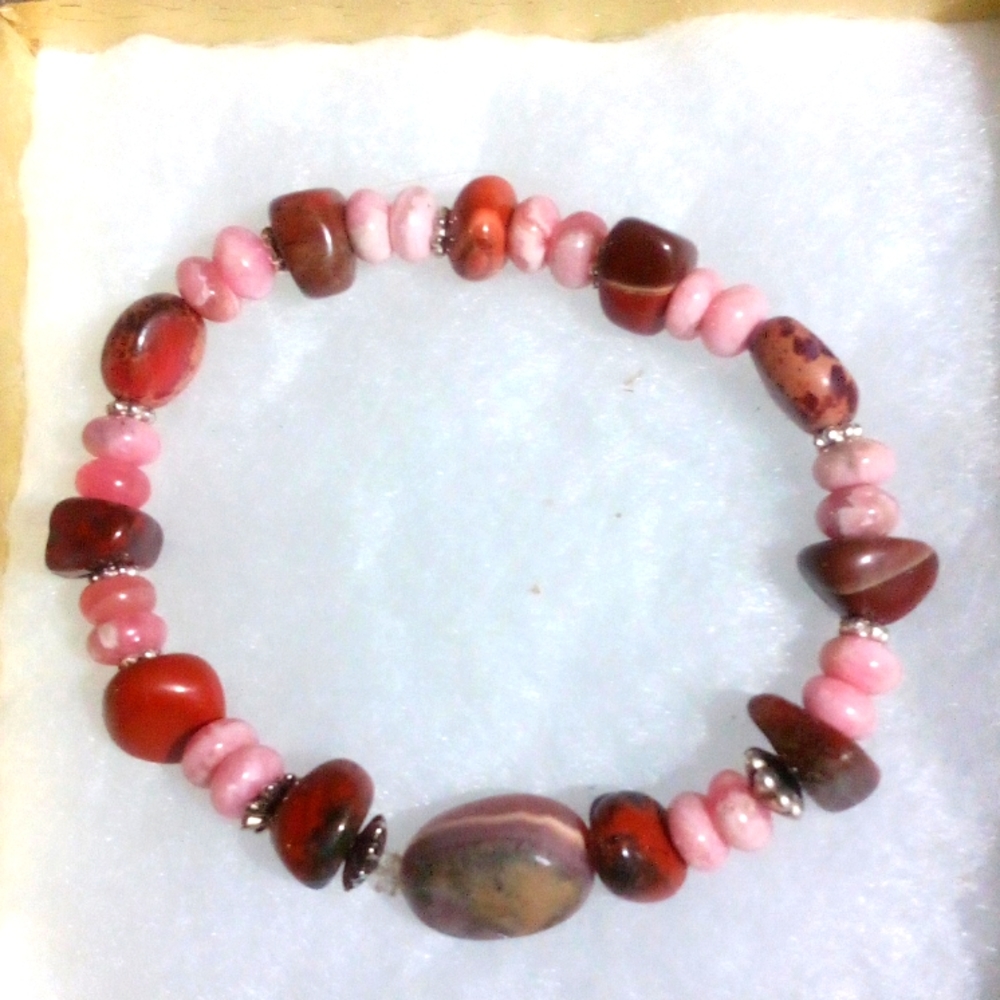 Handmade gem bracelet